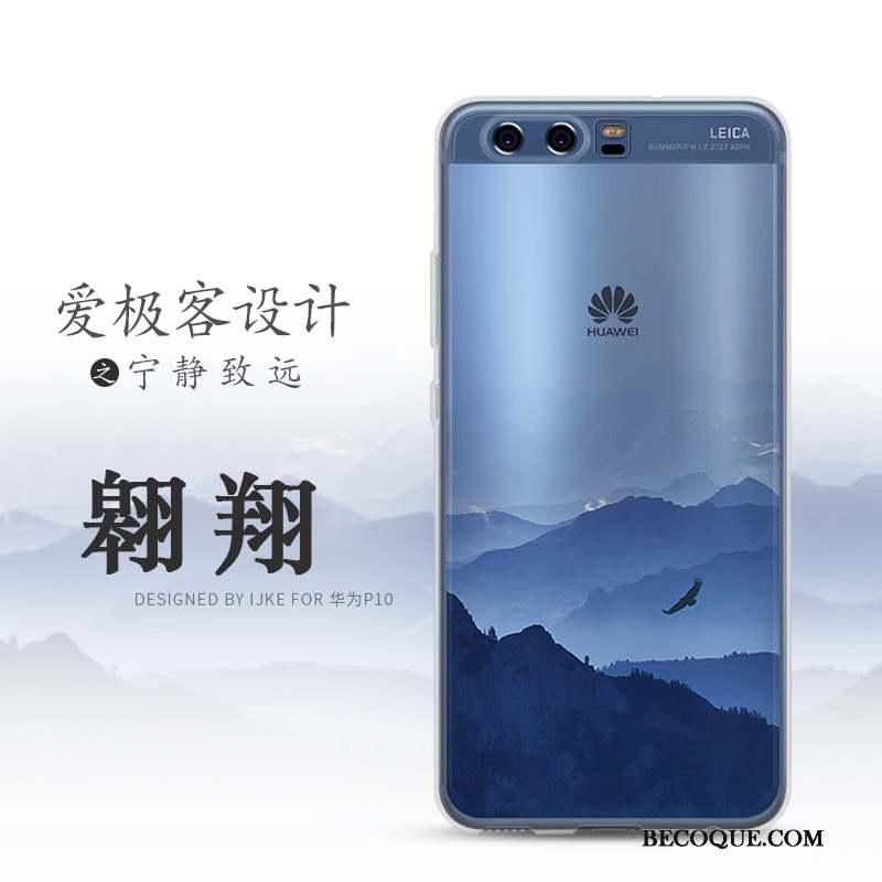 Huawei P10 Incassable Fluide Doux Silicone Paysage Coque Protection