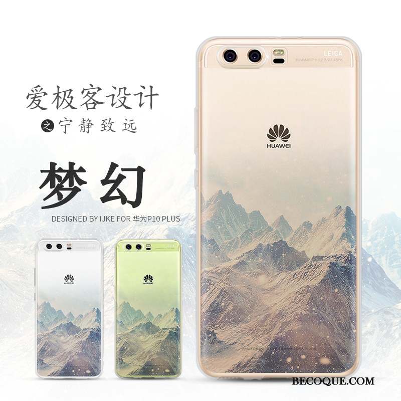 Huawei P10 Incassable Fluide Doux Silicone Paysage Coque Protection