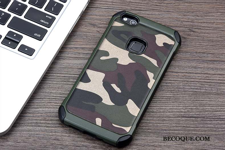 Huawei P10 Lite Camouflage Silicone Bleu Fluide Doux Incassable Coque De Téléphone