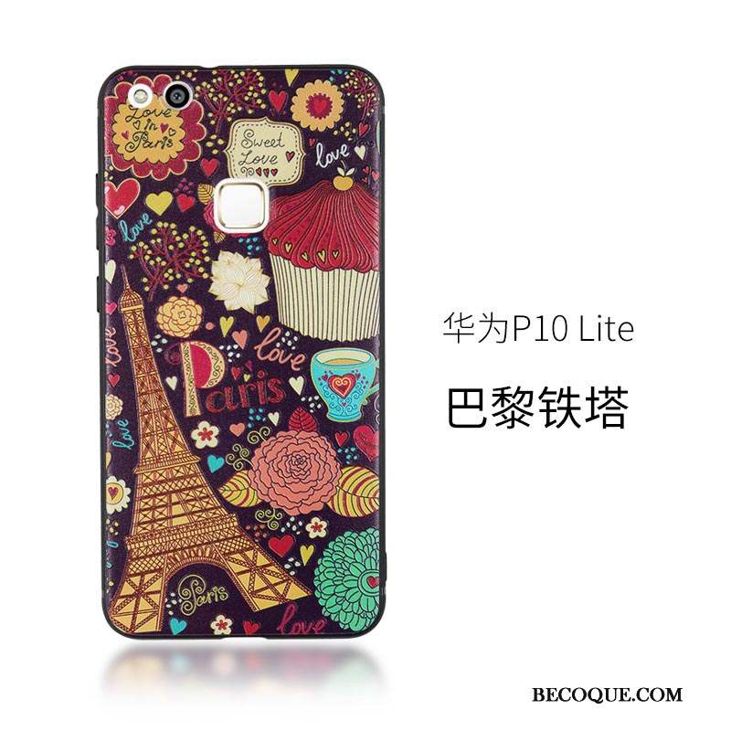 Huawei P10 Lite Coque Incassable Créatif Ornements Suspendus Fluide Doux Protection Multicolore