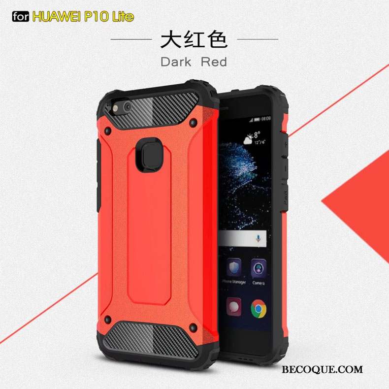 Huawei P10 Lite Coque Étui Protection Silicone Métal Tout Compris Incassable