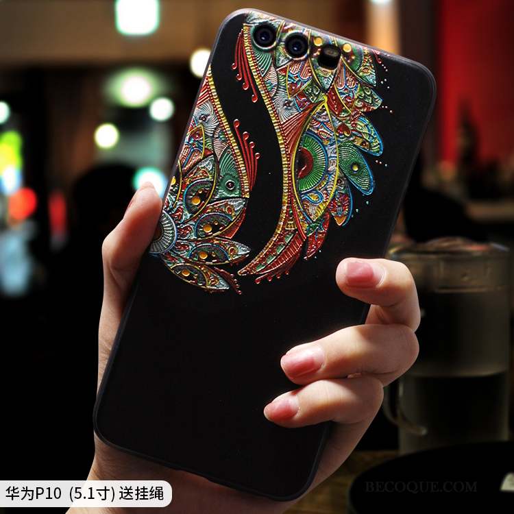 Huawei P10 Plus Coque De Téléphone Ethnique Incassable Fluide Doux Multicolore Silicone