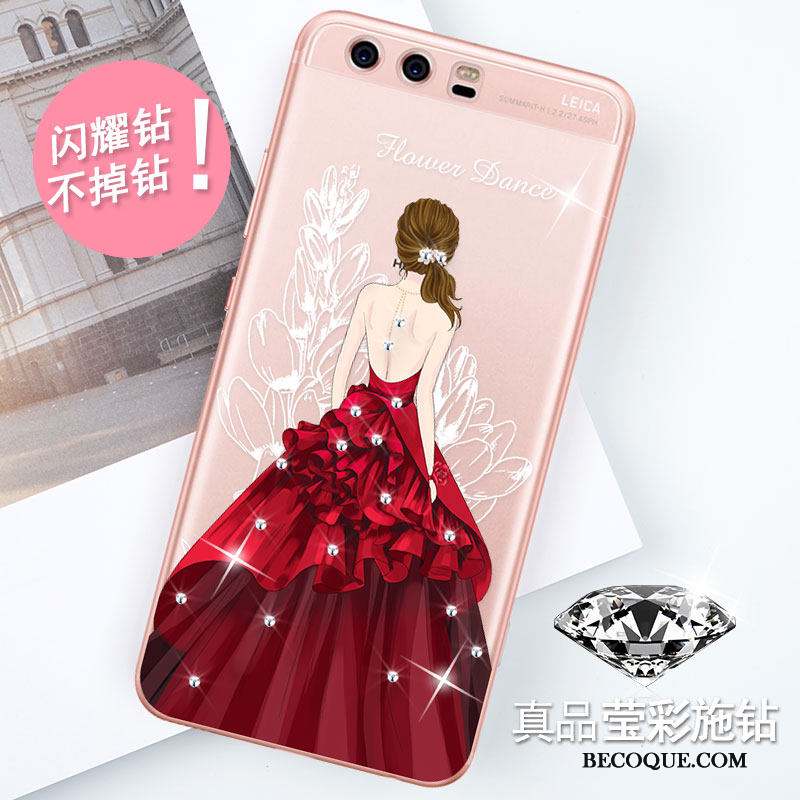 Huawei P10 Plus Coque De Téléphone Protection Personnalité Tout Compris Or Rose Tendance