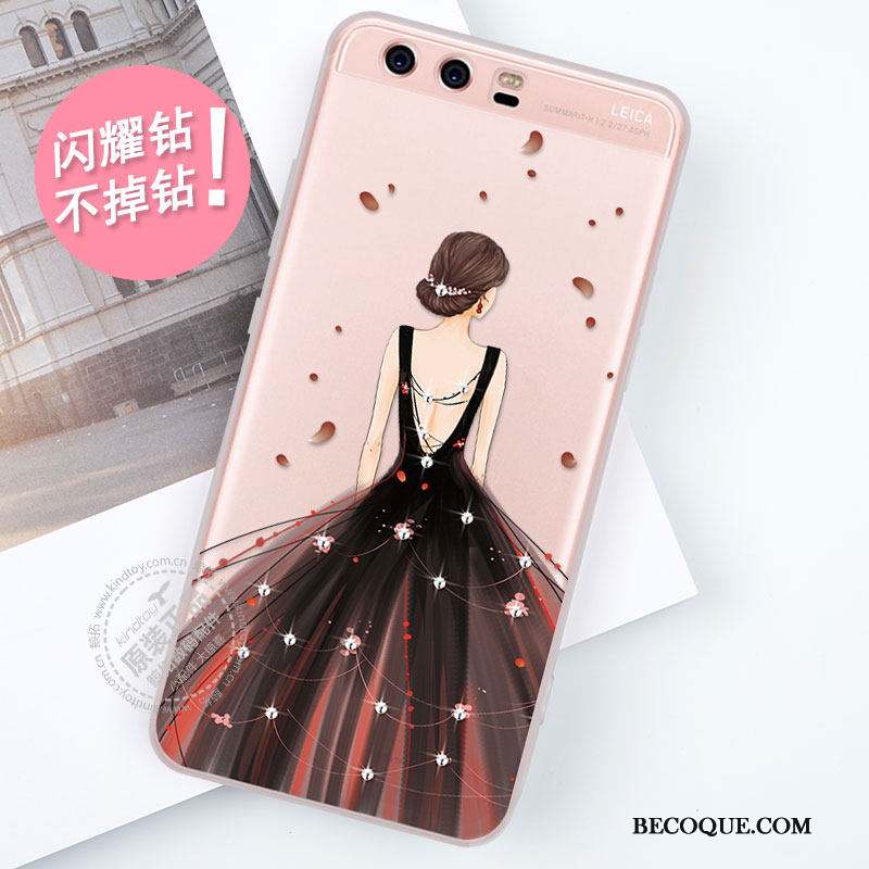 Huawei P10 Plus Coque De Téléphone Protection Personnalité Tout Compris Or Rose Tendance