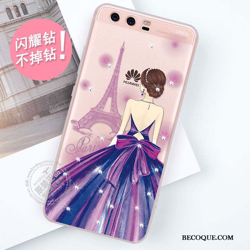 Huawei P10 Plus Coque De Téléphone Protection Personnalité Tout Compris Or Rose Tendance