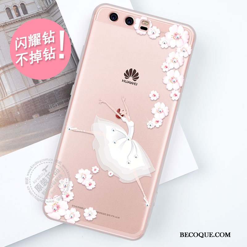 Huawei P10 Plus Coque De Téléphone Protection Personnalité Tout Compris Or Rose Tendance