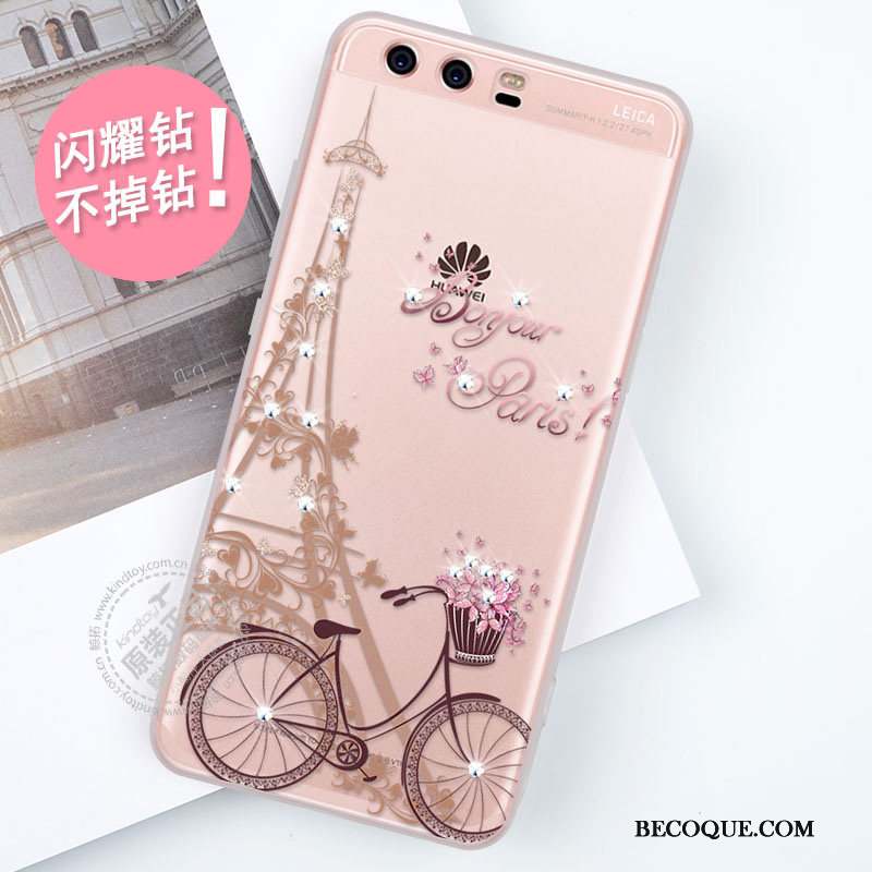 Huawei P10 Plus Coque De Téléphone Protection Personnalité Tout Compris Or Rose Tendance