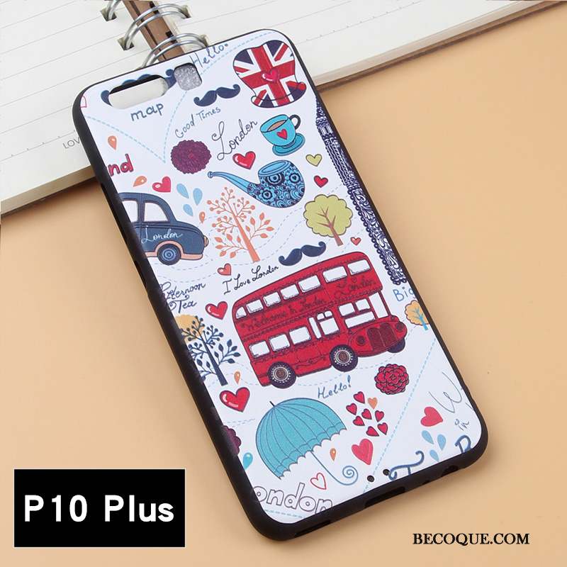 Huawei P10 Plus Coque De Téléphone Silicone Multicolore Étui Fluide Doux Incassable