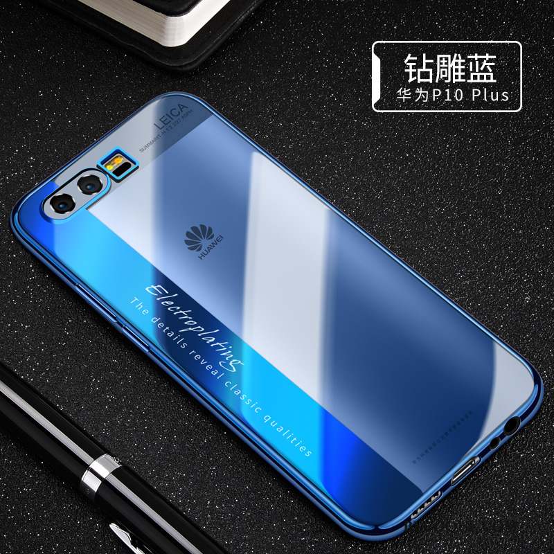 Huawei P10 Plus Coque De Téléphone Transparent Tout Compris Tendance Noir Incassable