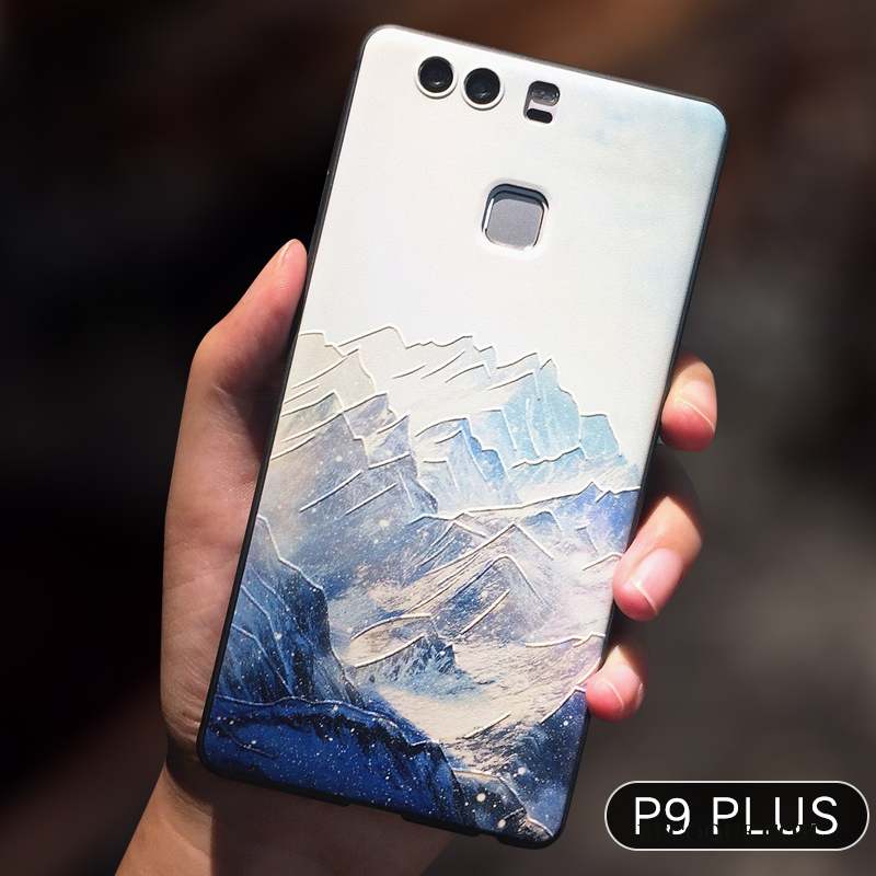 Huawei P10 Plus Coque De Téléphone Étui Tout Compris Incassable Gaufrage Noir