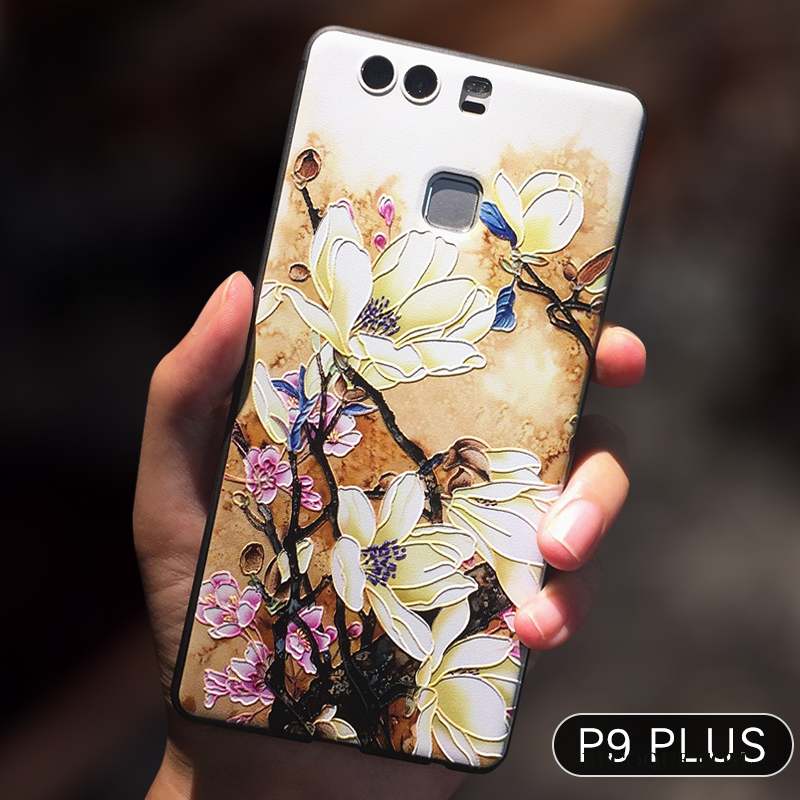 Huawei P10 Plus Coque De Téléphone Étui Tout Compris Incassable Gaufrage Noir