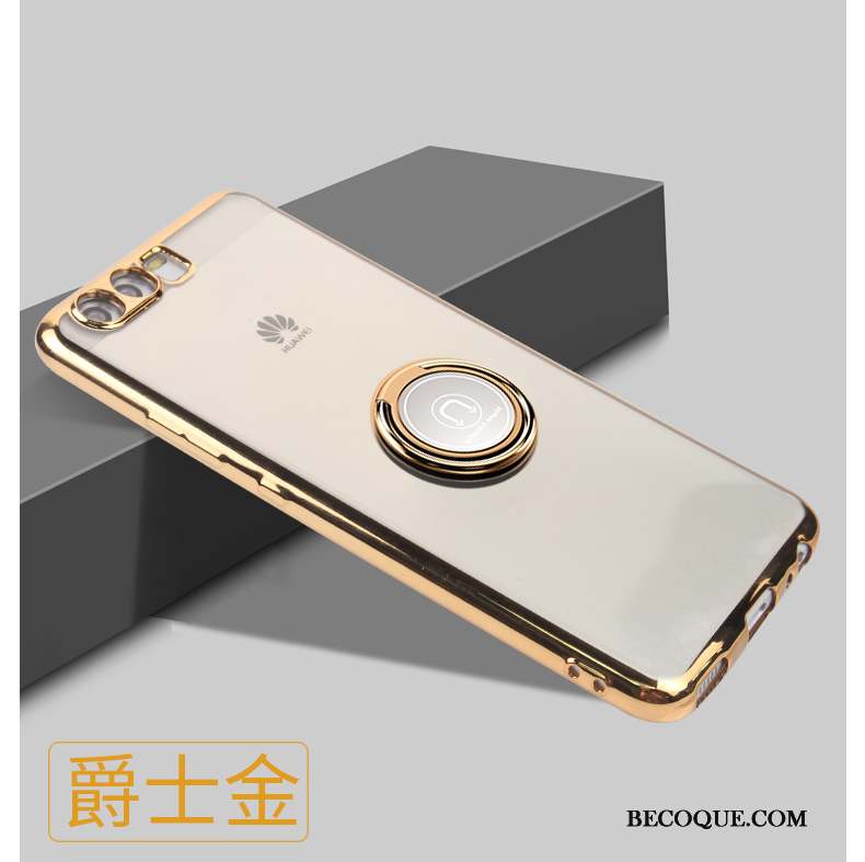 Huawei P10 Plus Coque Magnétisme Protection Transparent Rose Fluide Doux Étui