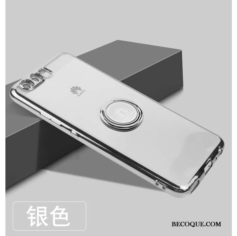 Huawei P10 Plus Coque Magnétisme Protection Transparent Rose Fluide Doux Étui