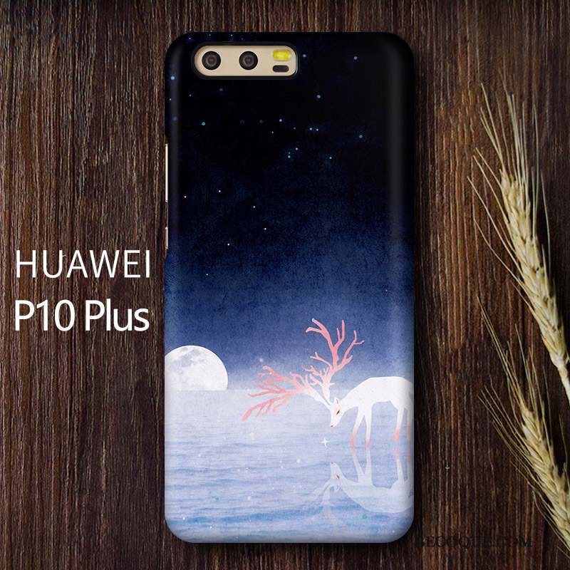 Huawei P10 Plus Coque Téléphone Portable Art Personnalité Bleu De Téléphone