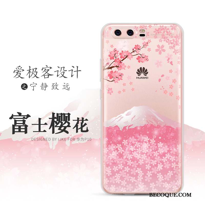 Huawei P10 Plus Coque Téléphone Portable Protection Noir Incassable Paysage Étui