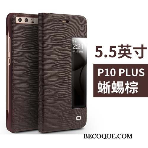 Huawei P10 Plus Cuir Véritable Étui Housse Coque De Téléphone Protection Étui En Cuir
