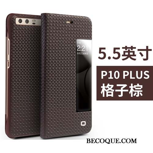 Huawei P10 Plus Cuir Véritable Étui Housse Coque De Téléphone Protection Étui En Cuir