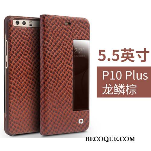 Huawei P10 Plus Cuir Véritable Étui Housse Coque De Téléphone Protection Étui En Cuir