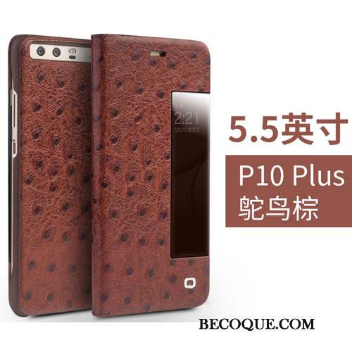 Huawei P10 Plus Cuir Véritable Étui Housse Coque De Téléphone Protection Étui En Cuir