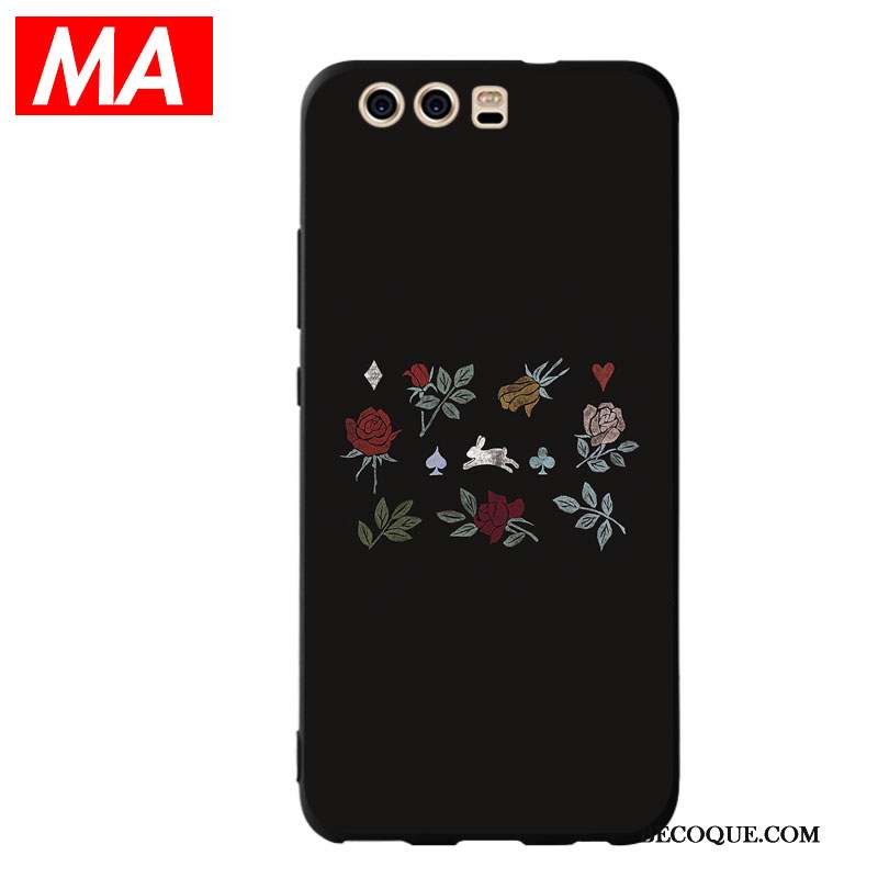 Huawei P10 Plus Fleurs Personnalité Coque Créatif Protection Silicone