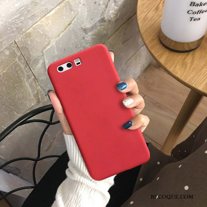 Huawei P10 Plus Incassable Coque De Téléphone Vin Rouge Très Mince Silicone Tout Compris