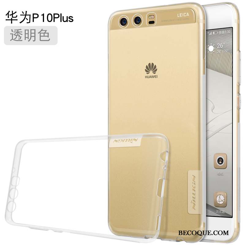 Huawei P10 Plus Incassable Coque Gris De Téléphone Or Transparent