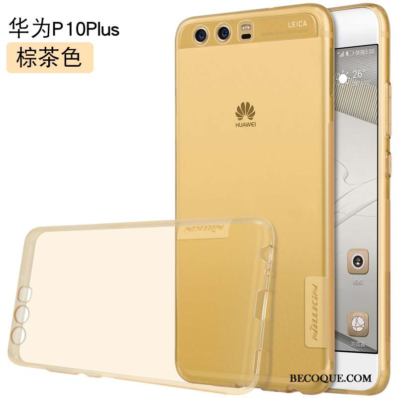 Huawei P10 Plus Incassable Coque Gris De Téléphone Or Transparent