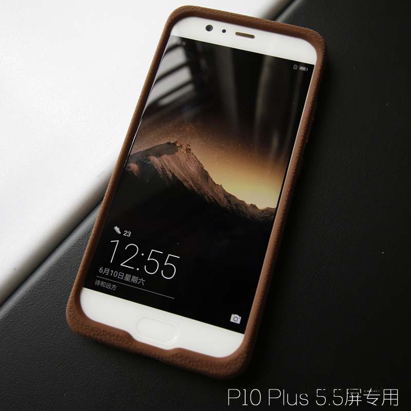 Huawei P10 Plus Modèle Fleurie Coque De Téléphone Cuir Tissu Étui Fluide Doux