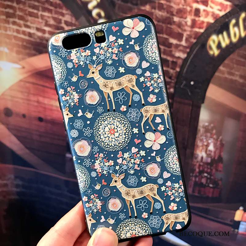 Huawei P10 Plus Personnalité Dessin Animé Noir Fluide Doux Coque De Téléphone Étui