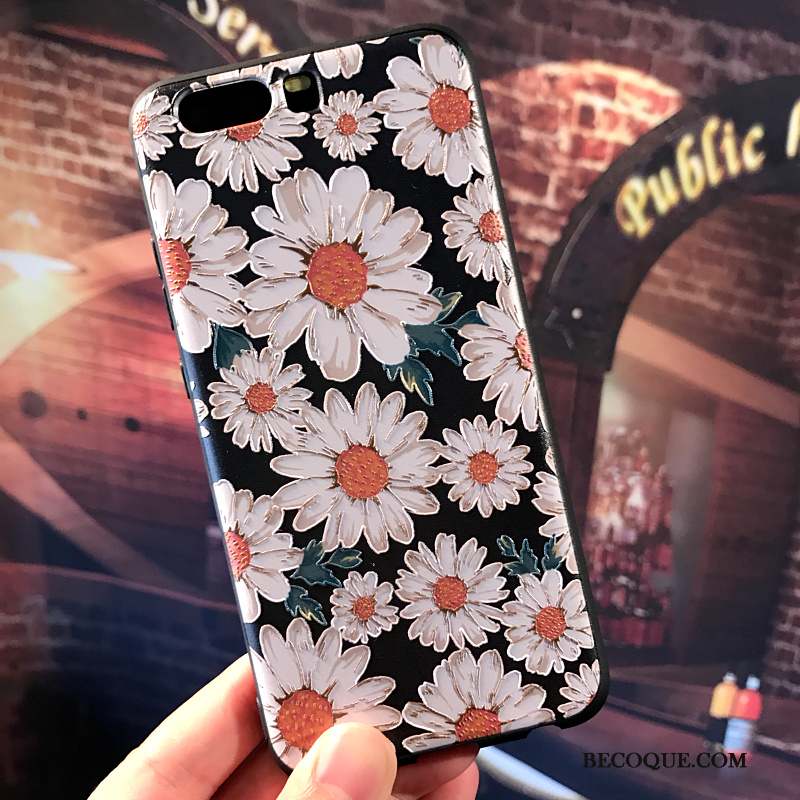 Huawei P10 Plus Personnalité Dessin Animé Noir Fluide Doux Coque De Téléphone Étui