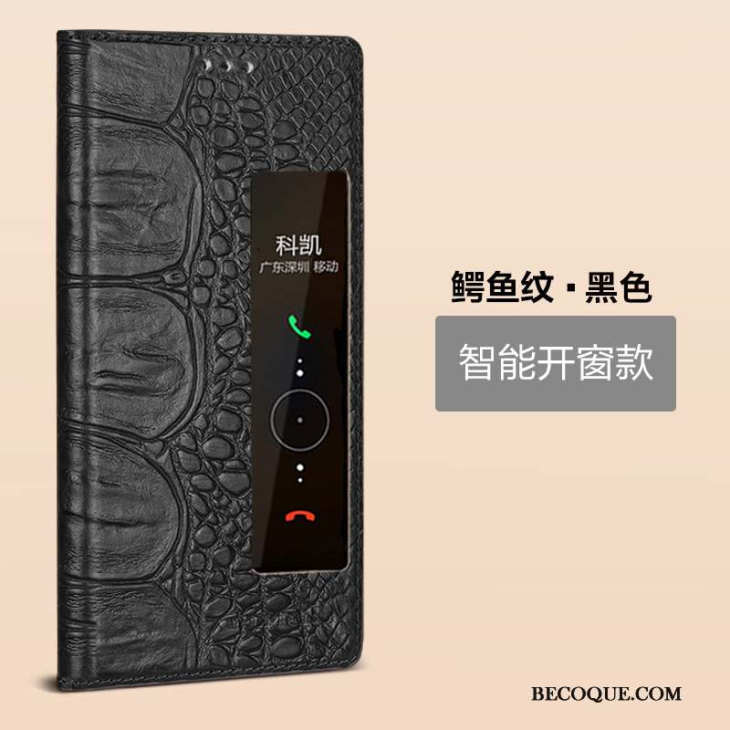 Huawei P10 Plus Protection Coque De Téléphone Tout Compris Noir Cuir Véritable Business