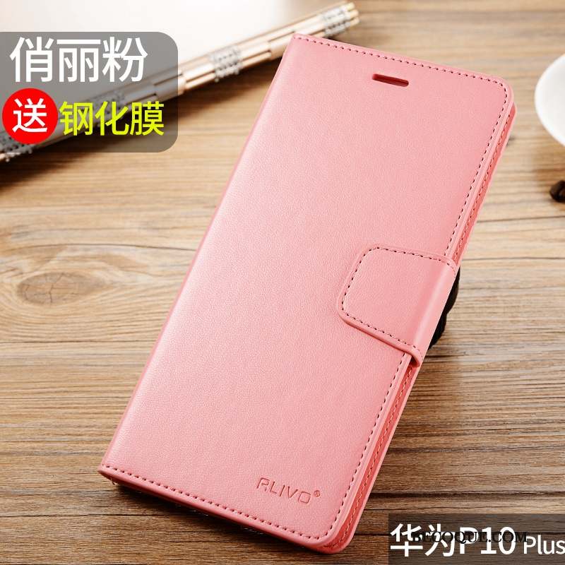 Huawei P10 Plus Protection Coque En Silicone Étui En Cuir De Téléphone Fluide Doux Rose