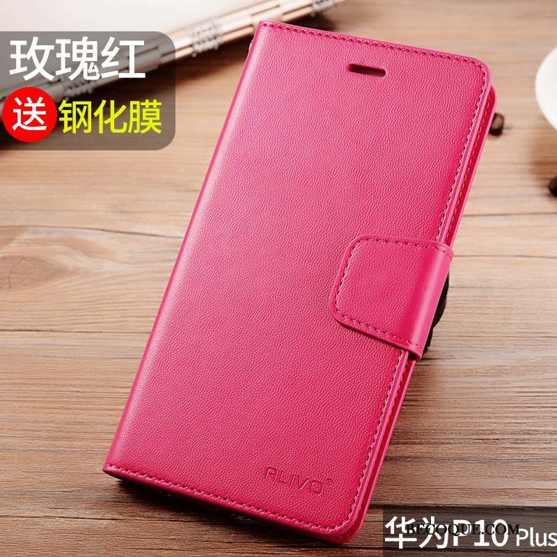 Huawei P10 Plus Protection Coque En Silicone Étui En Cuir De Téléphone Fluide Doux Rose