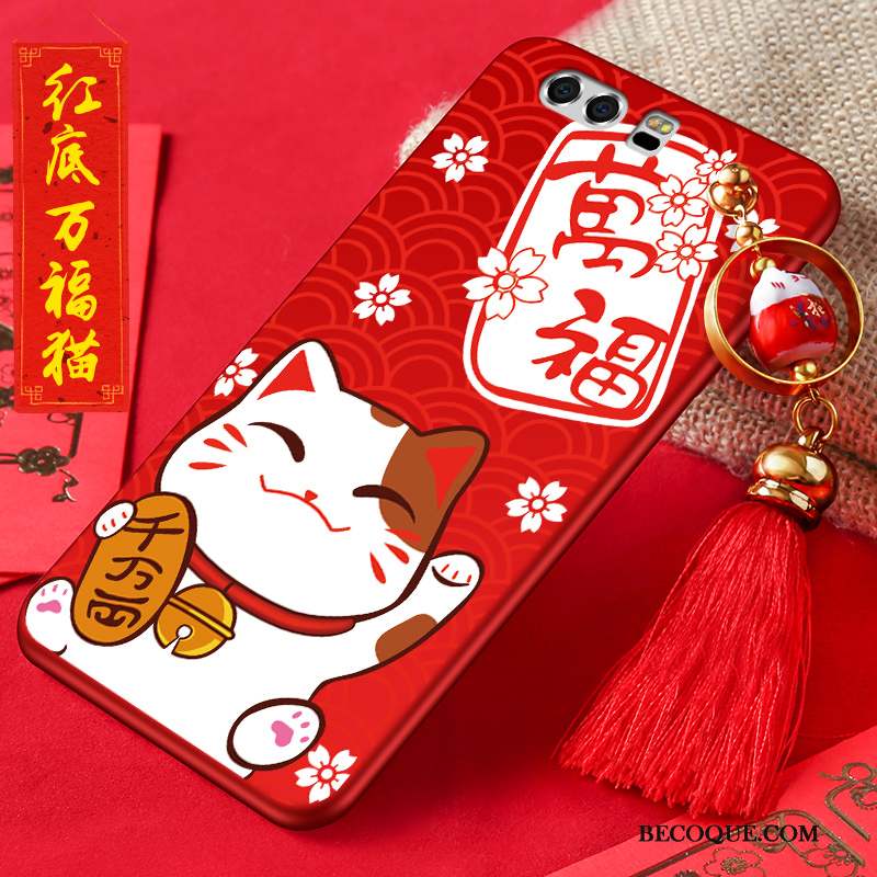Huawei P10 Plus Protection Richesse Chat Coque Nouveau Silicone