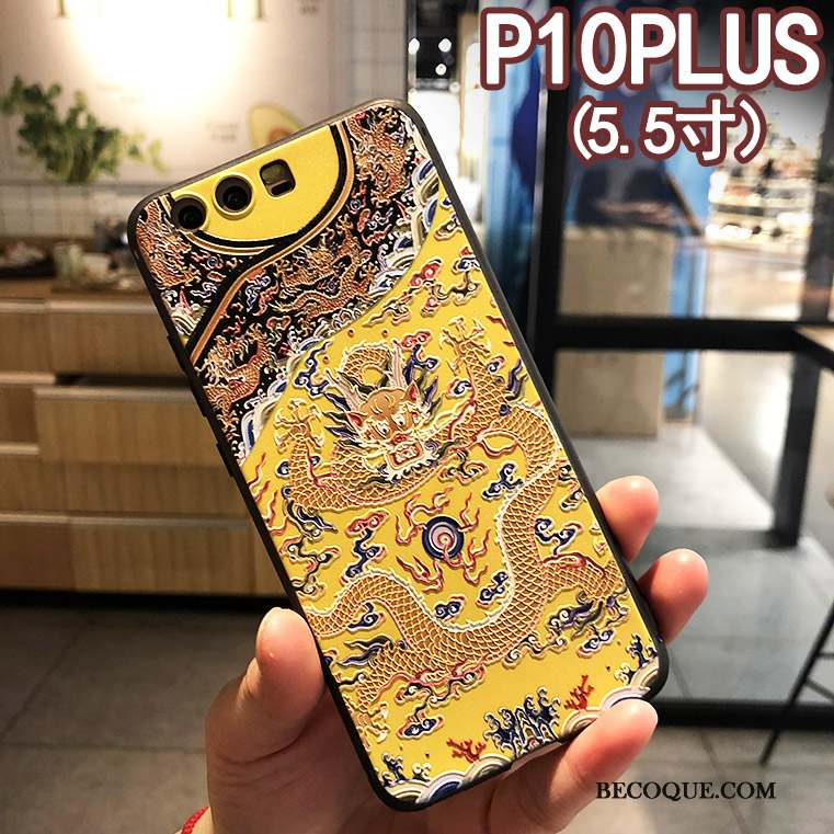 Huawei P10 Plus Protection Totem Créatif Jaune Coque De Téléphone Personnalité