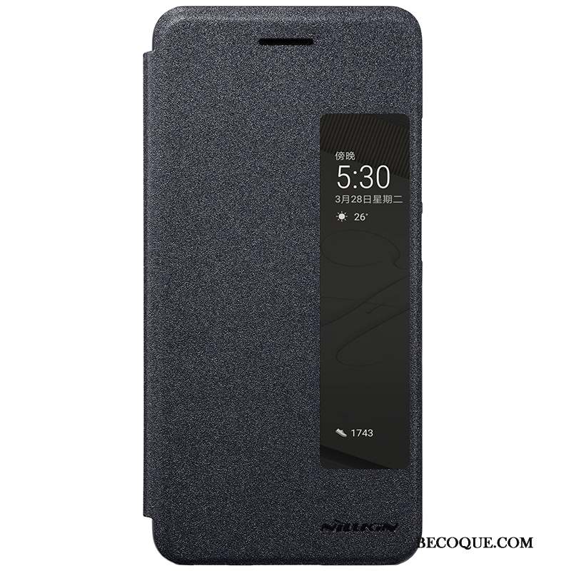 Huawei P10 Plus Pu Incassable Étui En Cuir Dormance Rouge Coque De Téléphone