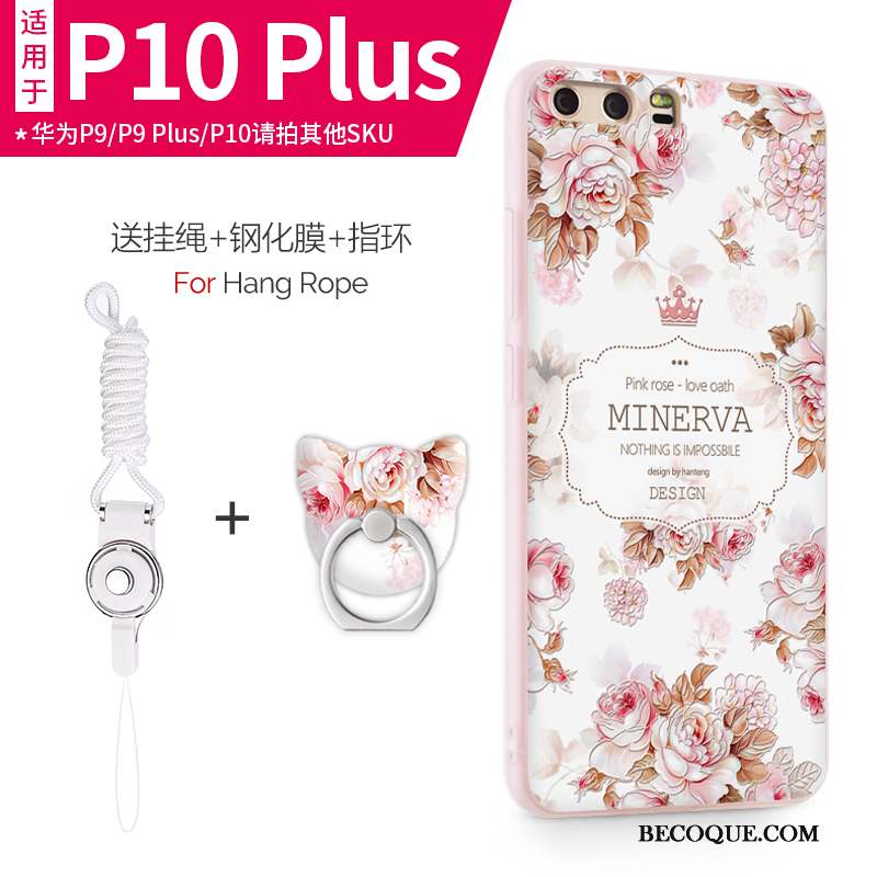 Huawei P10 Plus Très Mince Incassable Silicone Coque De Téléphone Étui Rose