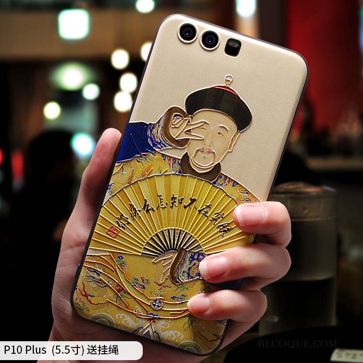 Huawei P10 Plus Très Mince Personnalité Fluide Doux Délavé En Daim Étui Coque De Téléphone