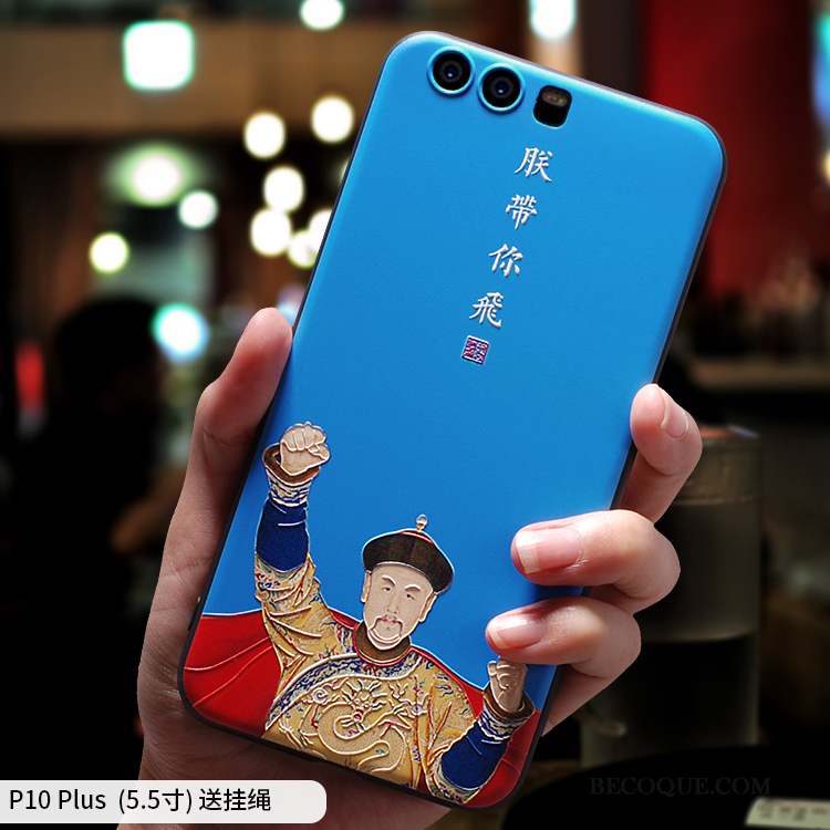 Huawei P10 Plus Très Mince Personnalité Fluide Doux Délavé En Daim Étui Coque De Téléphone