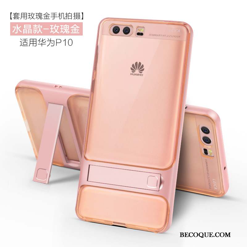 Huawei P10 Rose Fluide Doux Incassable Silicone Créatif Coque De Téléphone