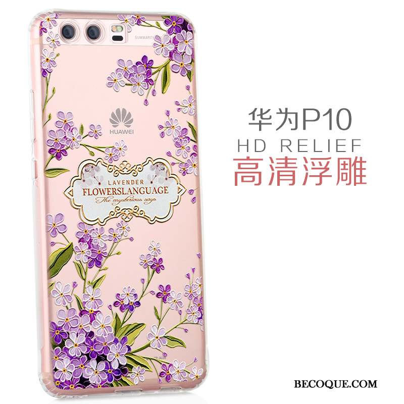 Huawei P10 Silicone Créatif Coque De Téléphone Transparent Très Mince Dessin Animé