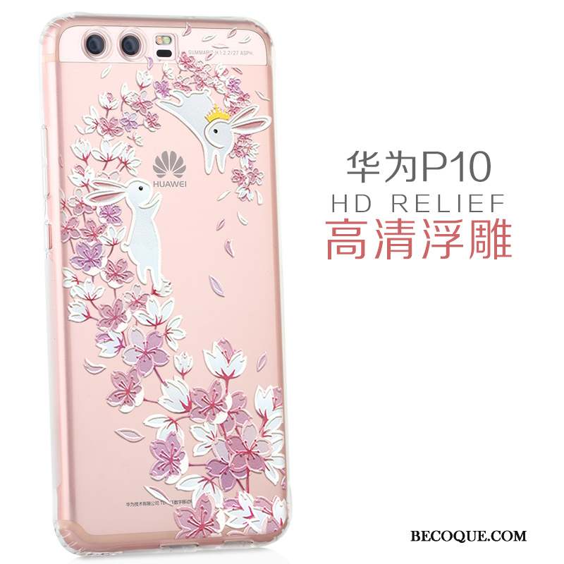 Huawei P10 Silicone Créatif Coque De Téléphone Transparent Très Mince Dessin Animé