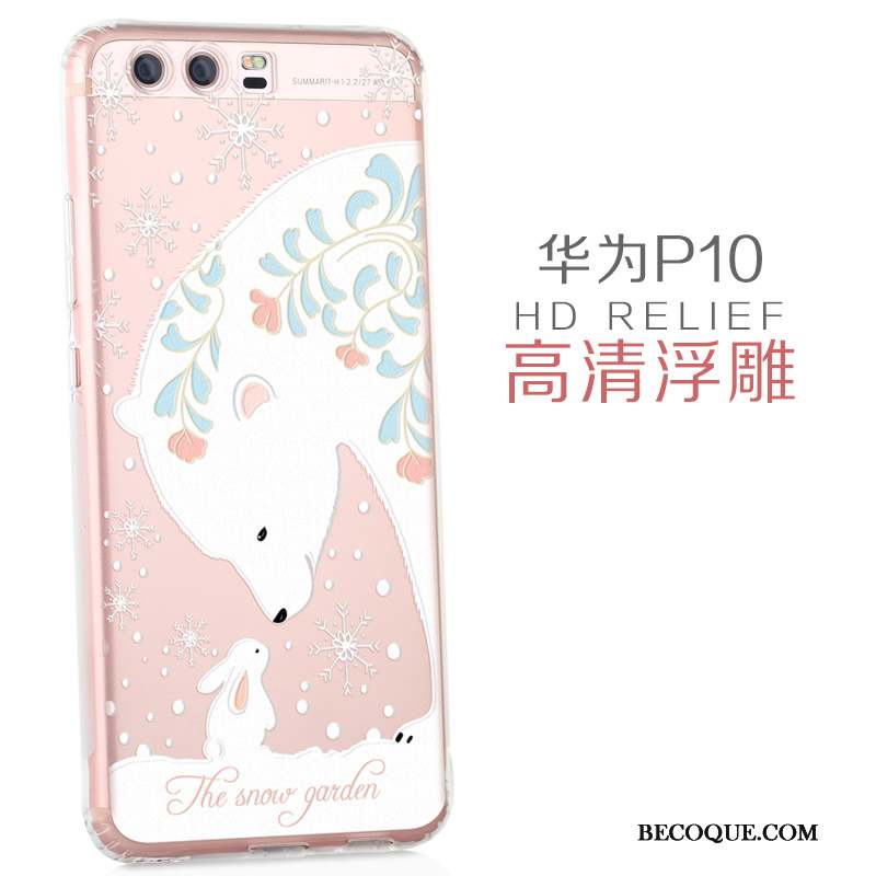 Huawei P10 Silicone Créatif Coque De Téléphone Transparent Très Mince Dessin Animé