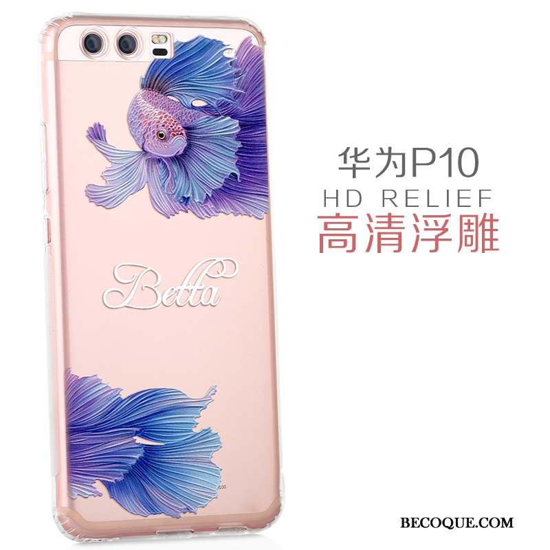 Huawei P10 Silicone Créatif Coque De Téléphone Transparent Très Mince Dessin Animé