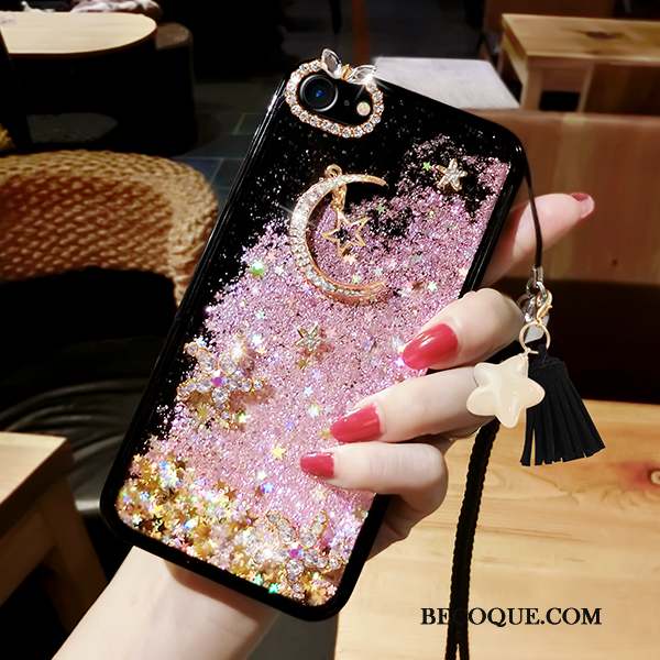 Huawei P10 Silicone Tendance Coque De Téléphone Liquide Strass Ornements Suspendus