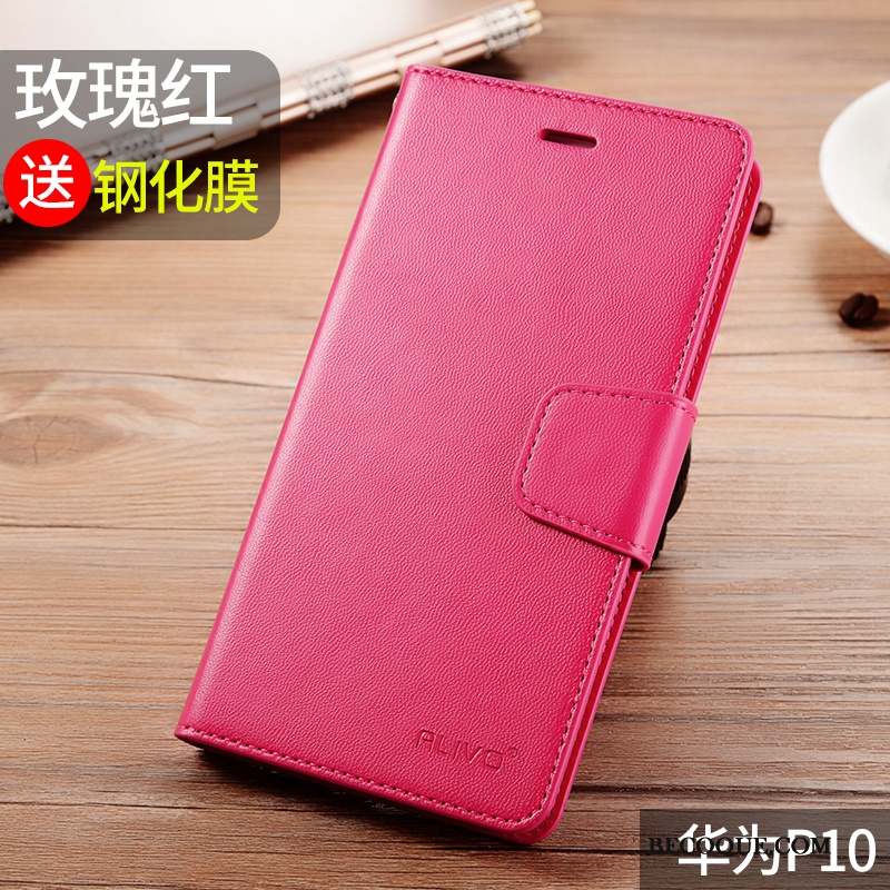 Huawei P10 Étui En Cuir Protection Coque En Silicone Fluide Doux Clamshell Multicolore