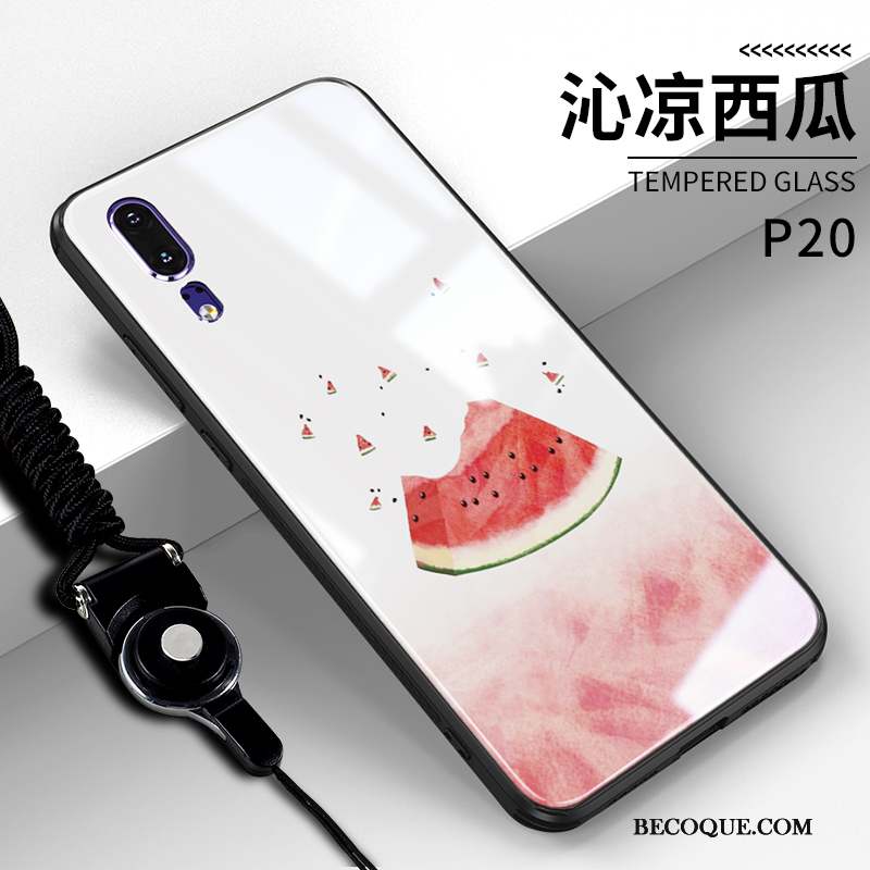 Huawei P20 Coque De Téléphone Personnalité Silicone Rose Protection Nouveau