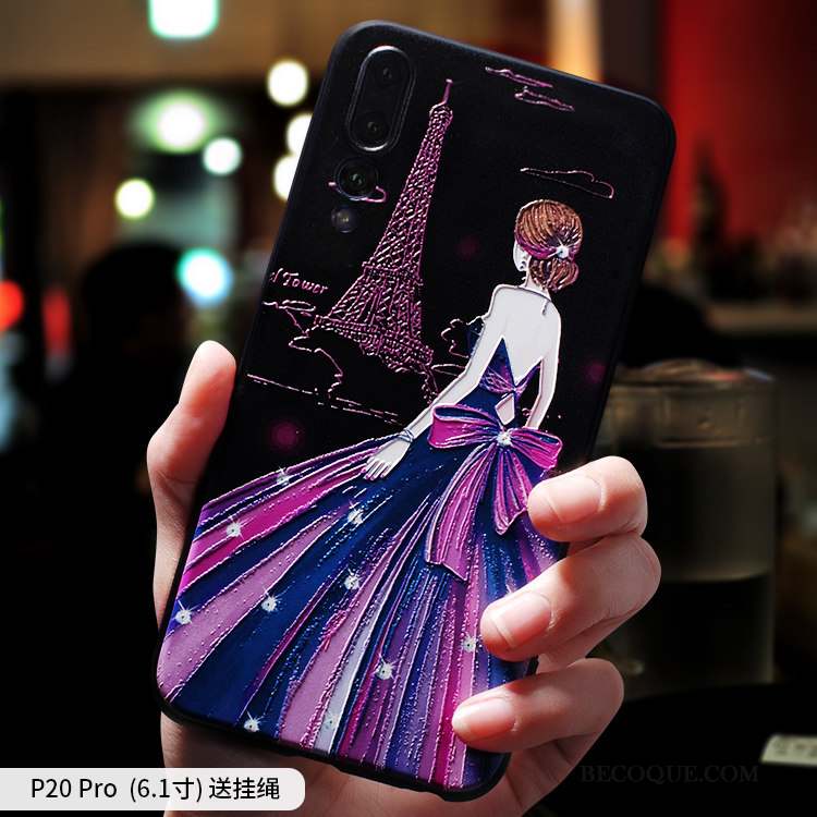 Huawei P20 Coque Tout Compris Fluide Doux Tendance Personnalité Silicone Étui