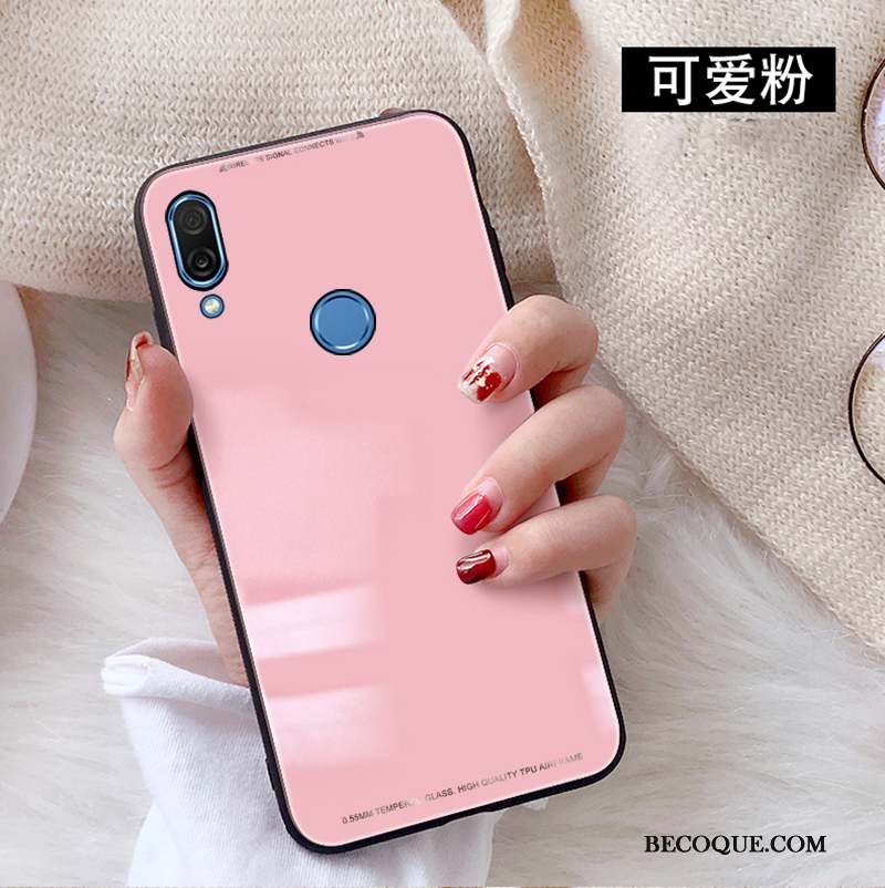 Huawei P20 Lite Blanc Rouge Coque De Téléphone Étui Membrane Verre Trempé