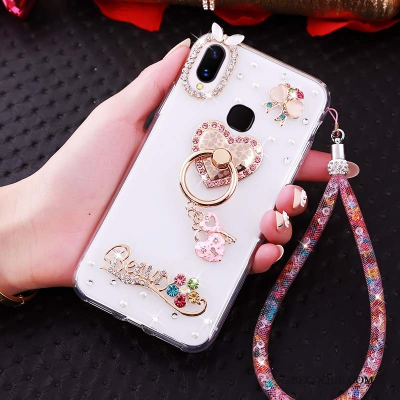 Huawei P20 Lite Coque Anneau Strass Personnalité Créatif Ornements Suspendus Fluide Doux